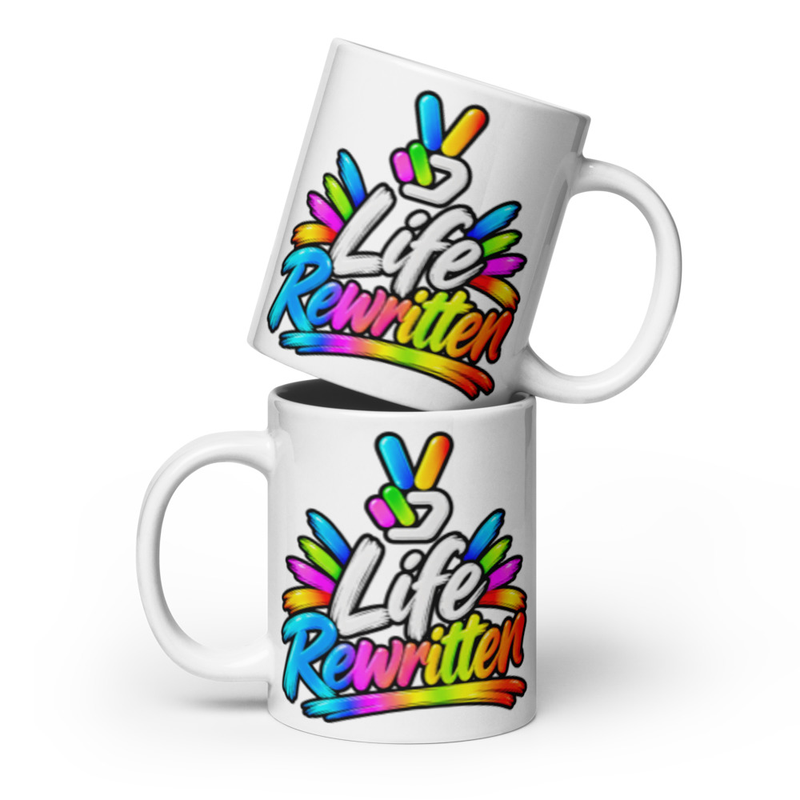 Life Rewritten Mug – 20 oz, White