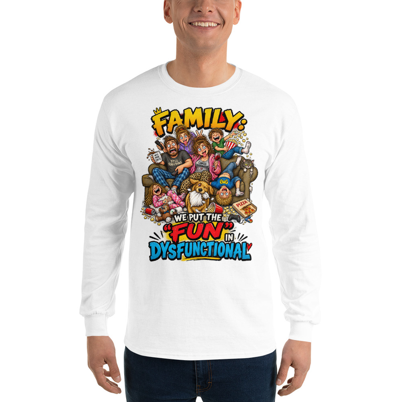 Dysfunctional - Men’s Long Sleeve Shirt – S, White