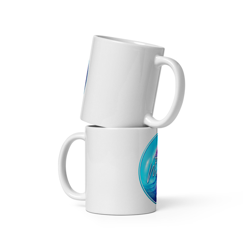 White glossy mug