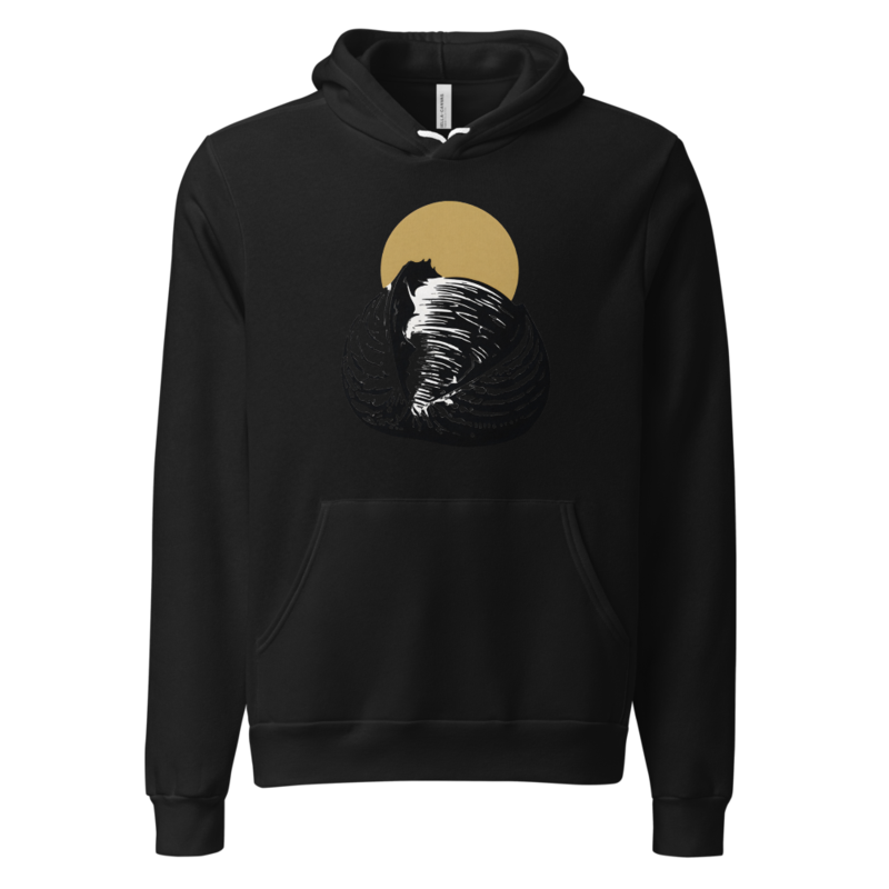 Linocut Ear Sun Hoodie (Artist Series) mockup