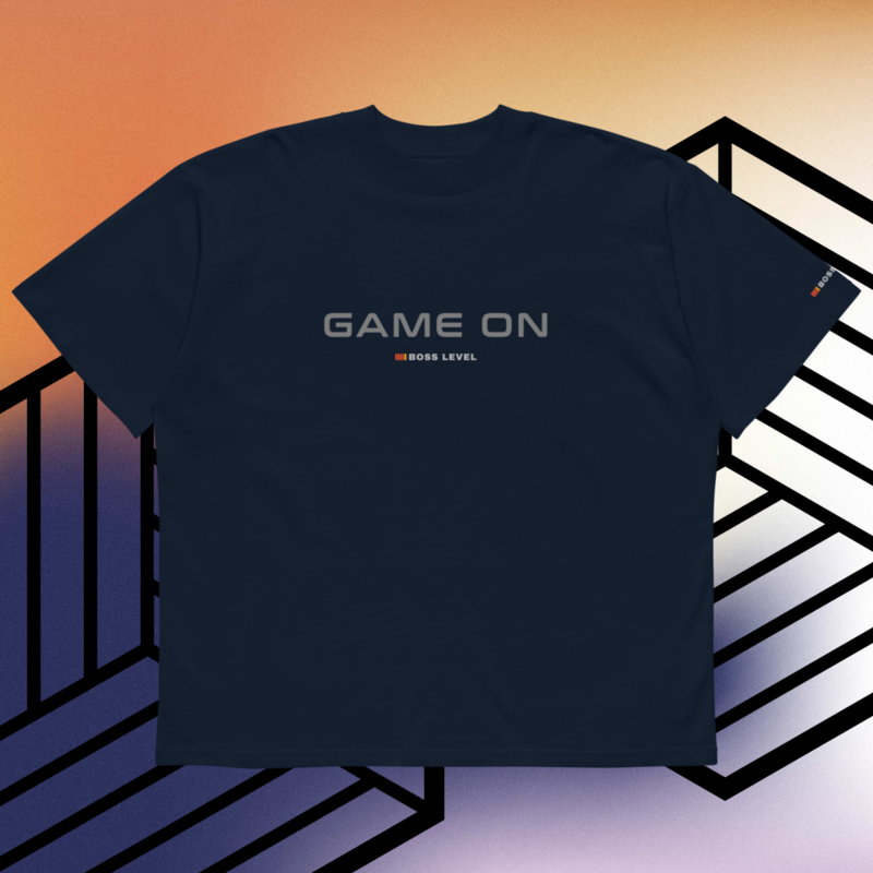 GAME ON Unisex organic oversized high neck t-shirt