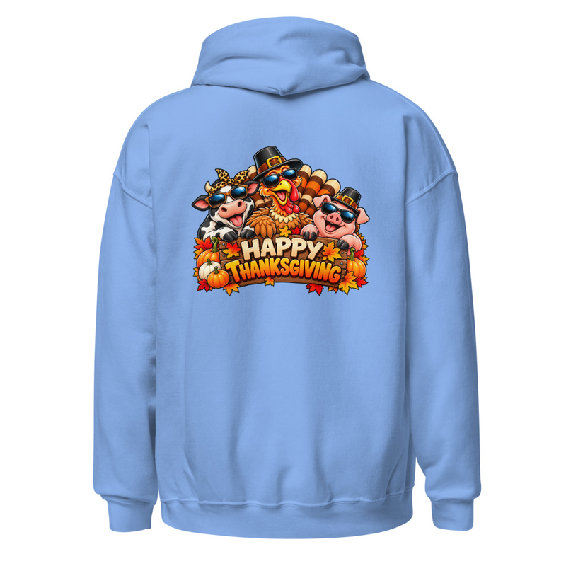 Cool Critters Happy Thanksgiving Unisex Hoodie