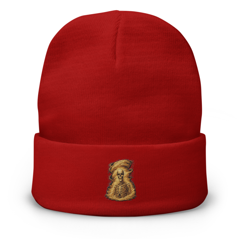 Sandstorm of Doom Red Unisex Embroidered Beanie