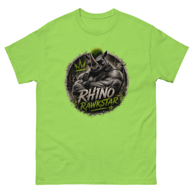 Rhino Rawkstar: Emblem Classic Tee — Lime / 2XL