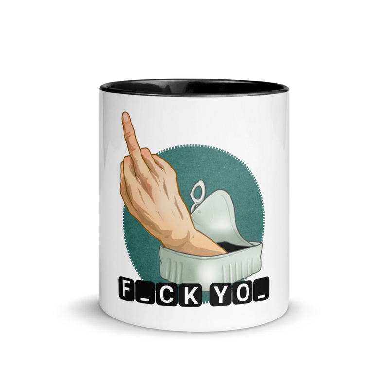 F_ck Yo_ Tasse mit farbiger Innenseite