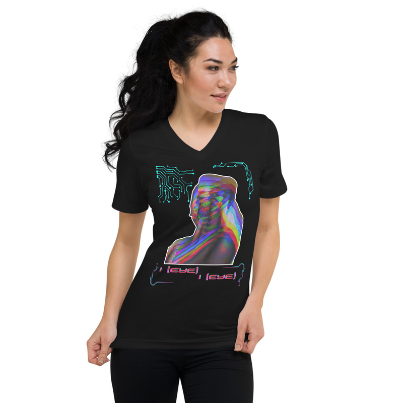 Aquarius Rising Babe - I (Eye) Circuit V-Neck Tee