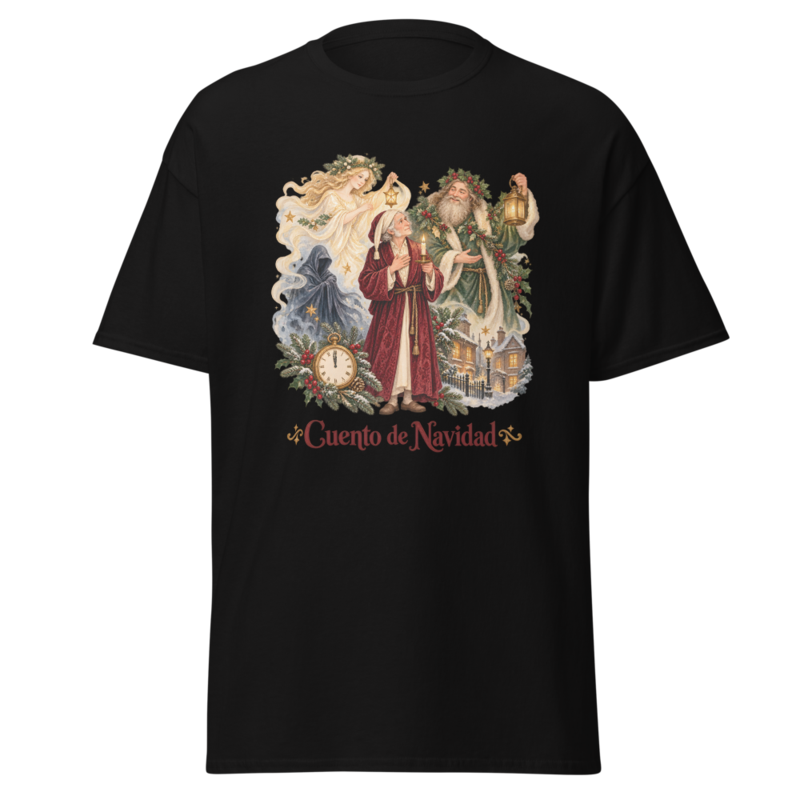 Cuento de Navidad: Camiseta unisex · Negro