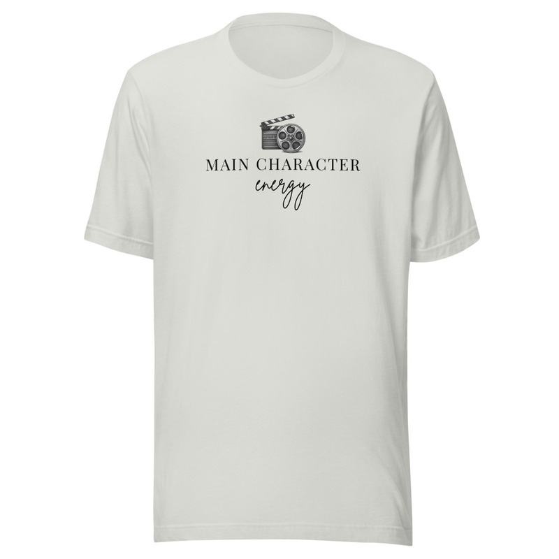 Main Character Energy Tee – S, Silver