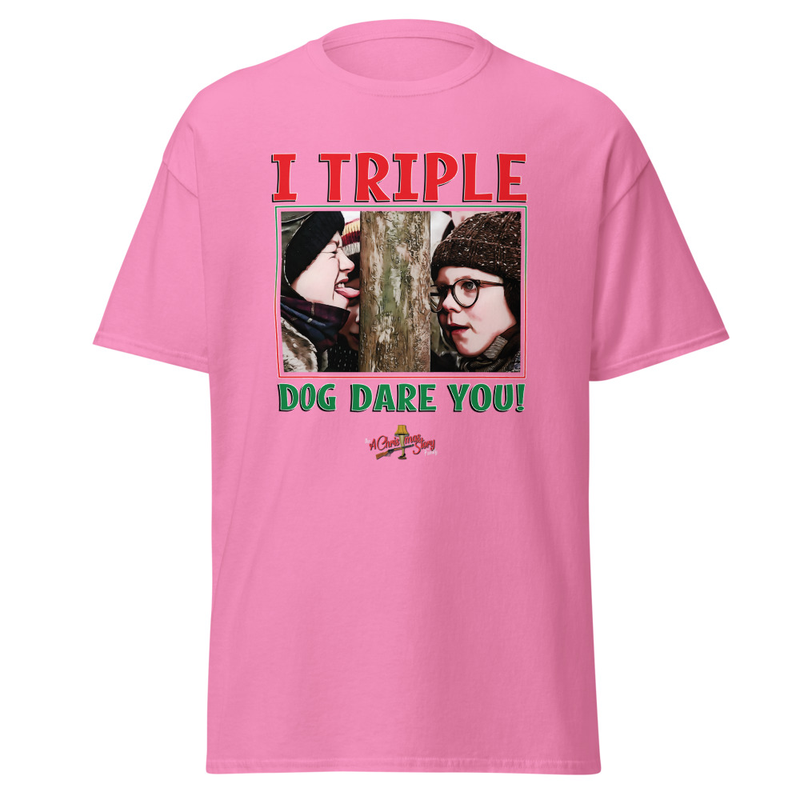 I Triple Dog Dare You!™ T-Shirt | Comic Art Official A Christmas Story Family™ – XL, Azalea