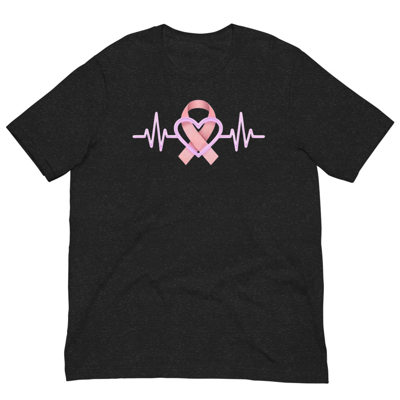 Check On Your Mom Ribbon and Heartbeat t-shirt