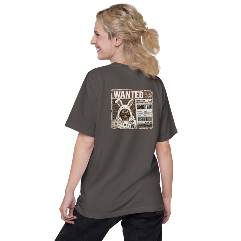 wanted バックプリント tee（チャコール）
