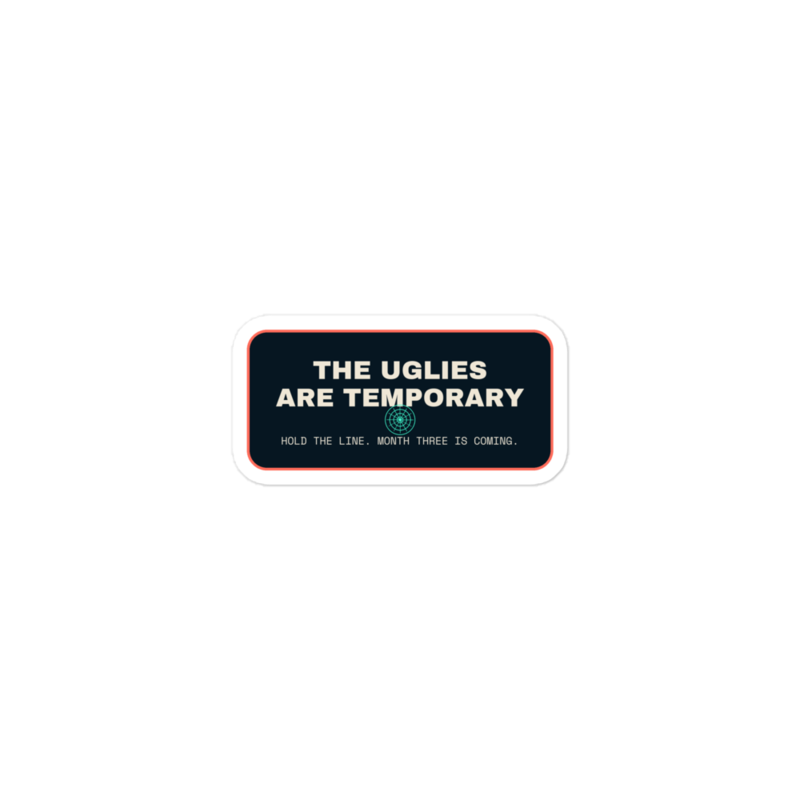 THE UGLIES ARE TEMPORARY Sticker mockup