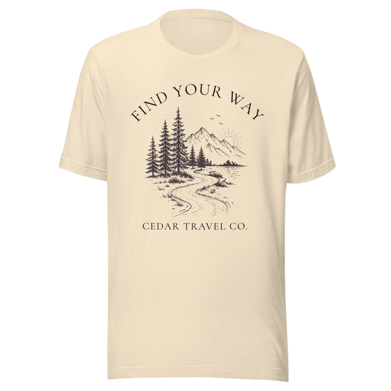 Find Your Way Tee – M, Heather Natural