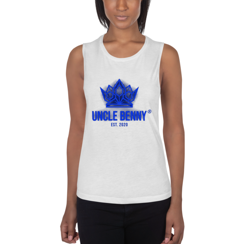 Uncle Benny ® Muscle Geometric Tank Neon Blue EST. 2020
