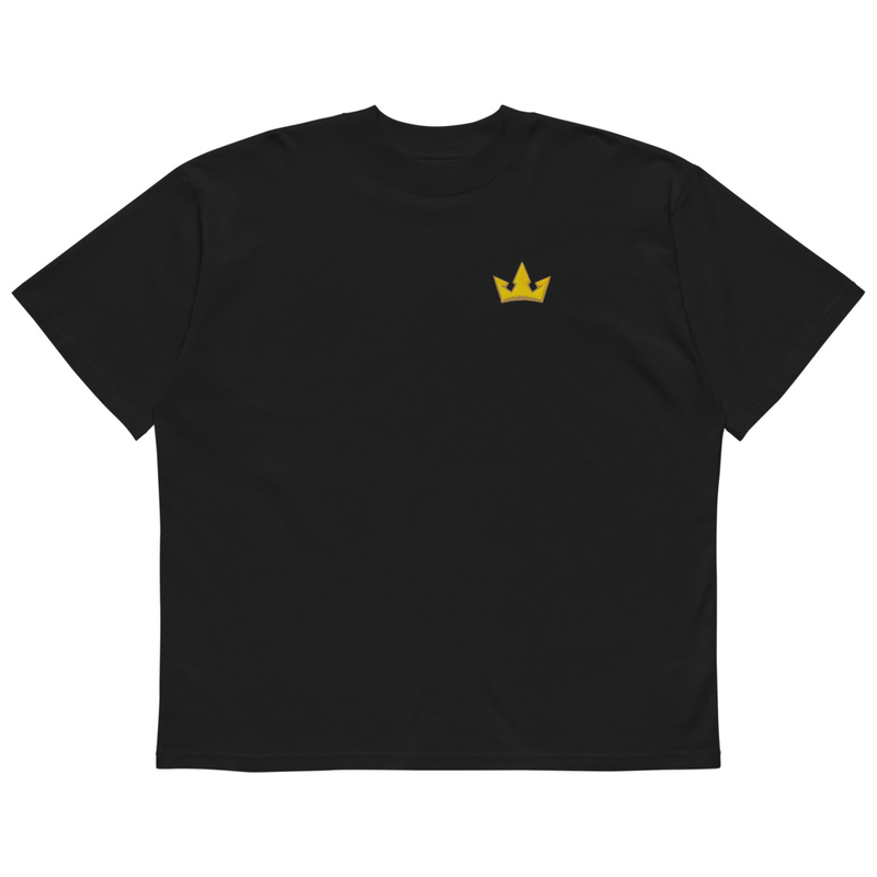 Unisex organic oversized high neck t-shirt