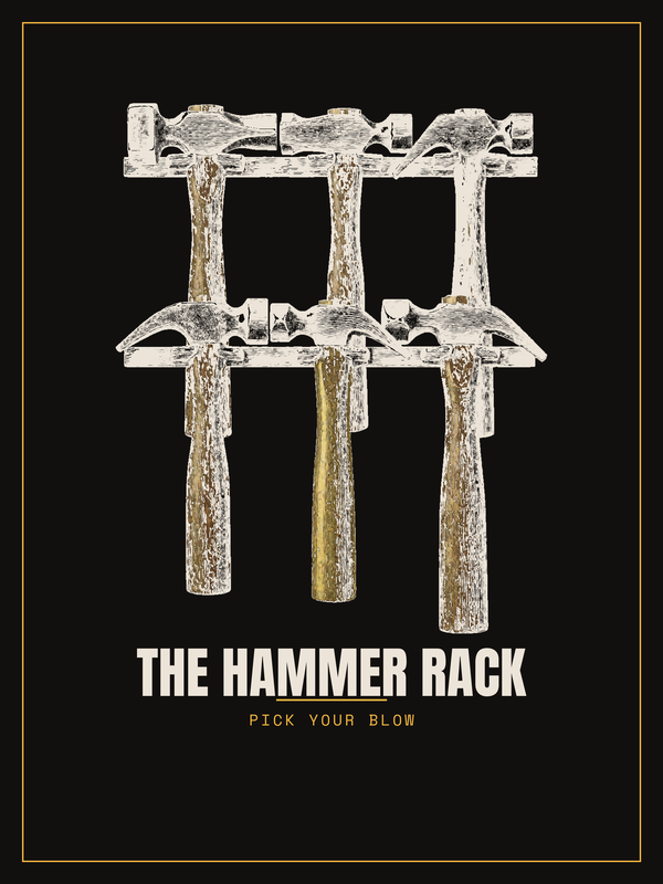 The Hammer Rack Poster — Blacksmithing merch