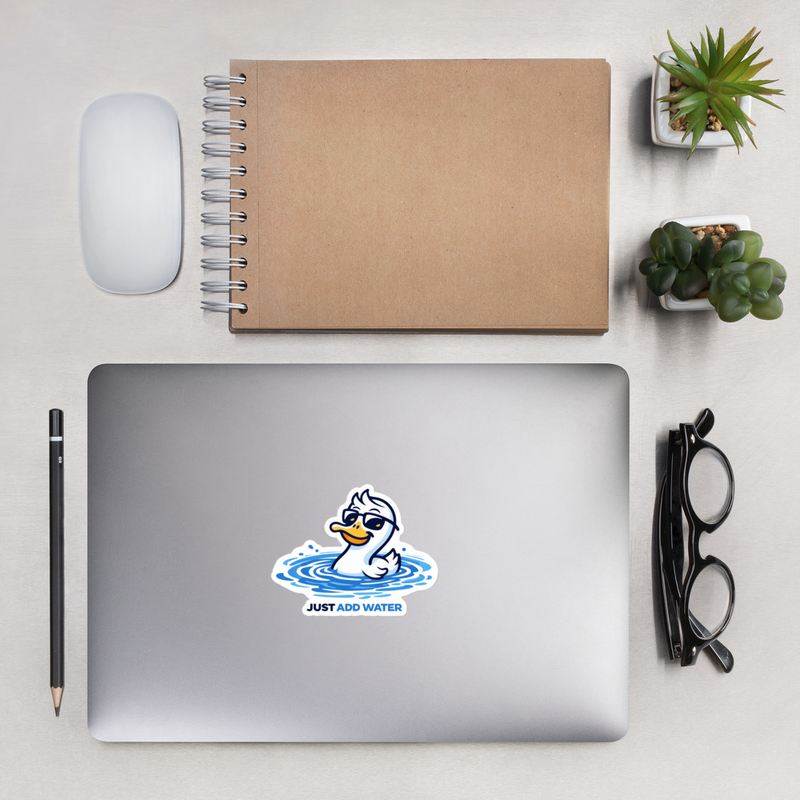 Happy Duck - Just Add Water (Outline version)