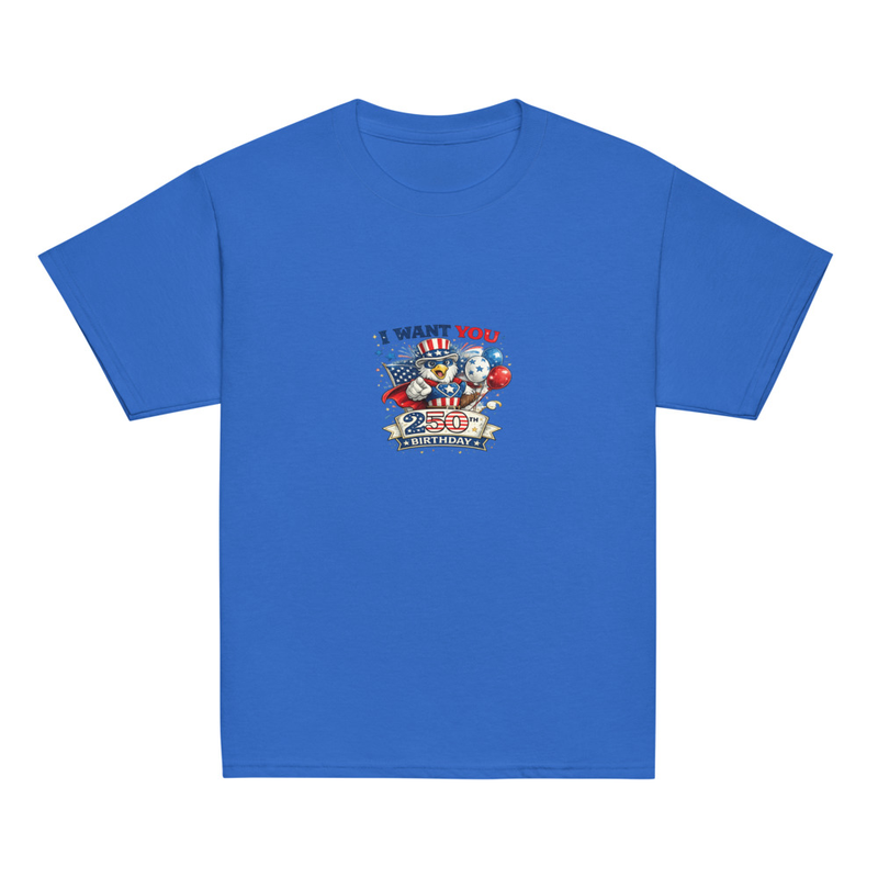 BMT Kids I Want You 250 Youth classic tee – XS, Royal