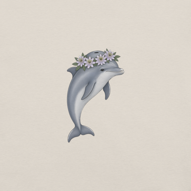 Bottlenose Dolphin Flower Crown Tee — Floof
