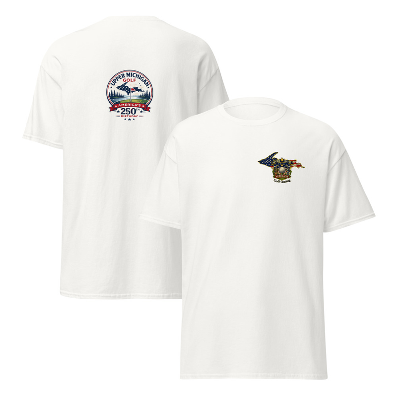 Alger County Veteran's Golf Outing Logo #6 Unisex classic tee – S, White
