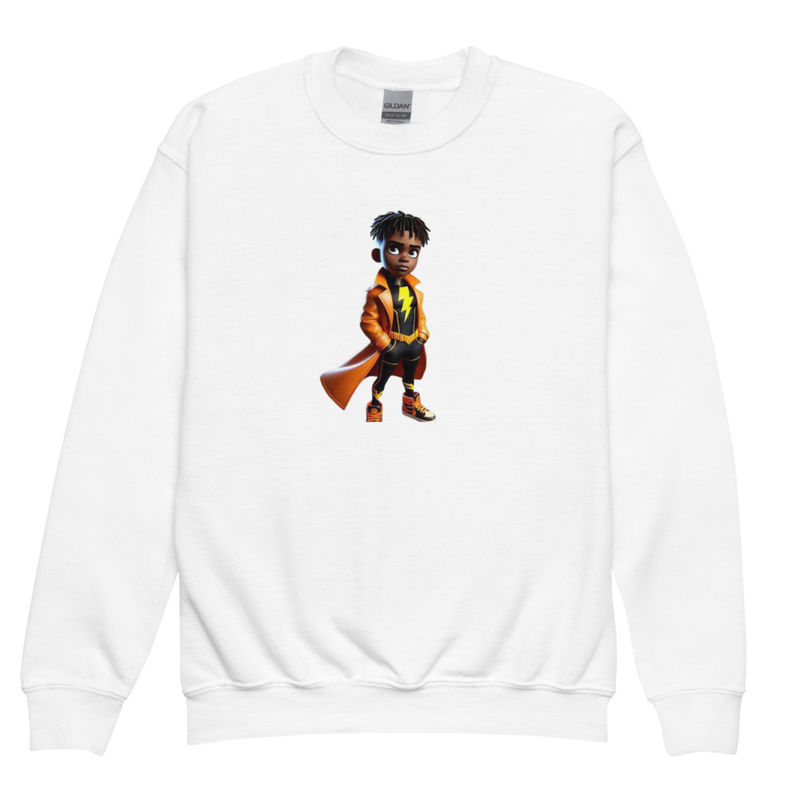 Youth Jay crewneck sweatshirt – XL, White