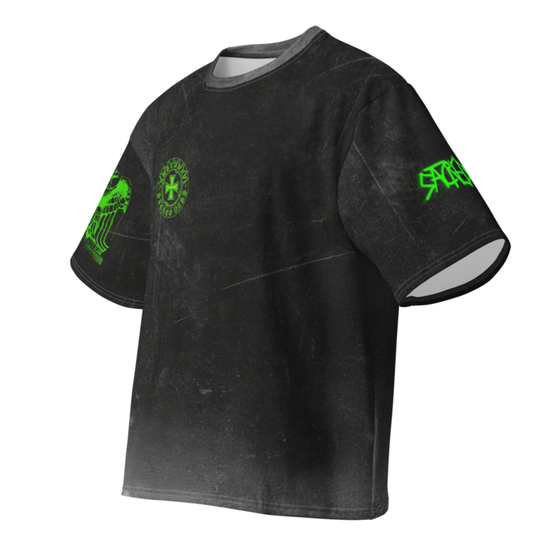 Ancestral Skull T-shirt Black and Green