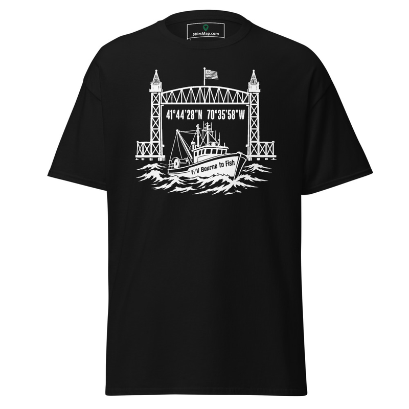 Bourne MA t-shirt, cape cod canal design