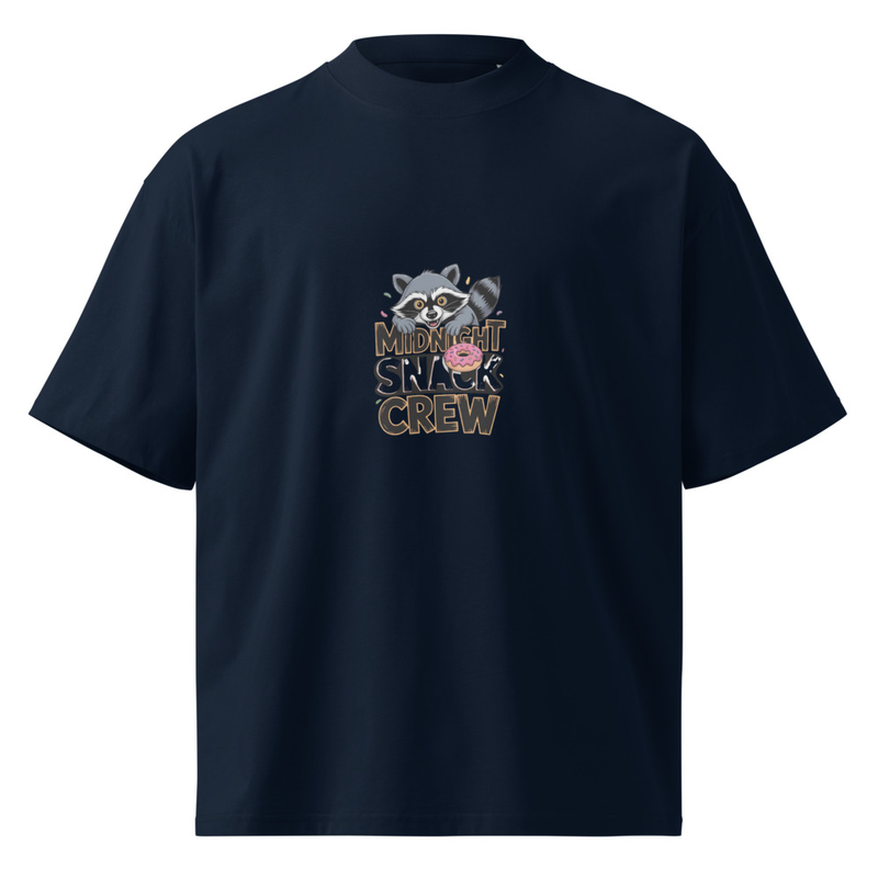 Unisex organic oversized high neck t-shirt