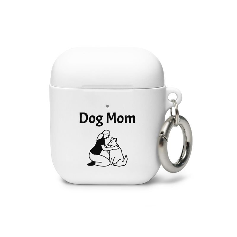 AirPods case: Dog Mom – AirPods, White