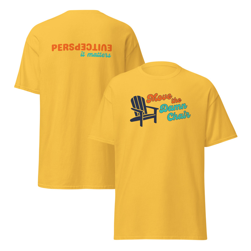 Unisex T-shirt - Chair Front #2, Perspective Back – Image 4