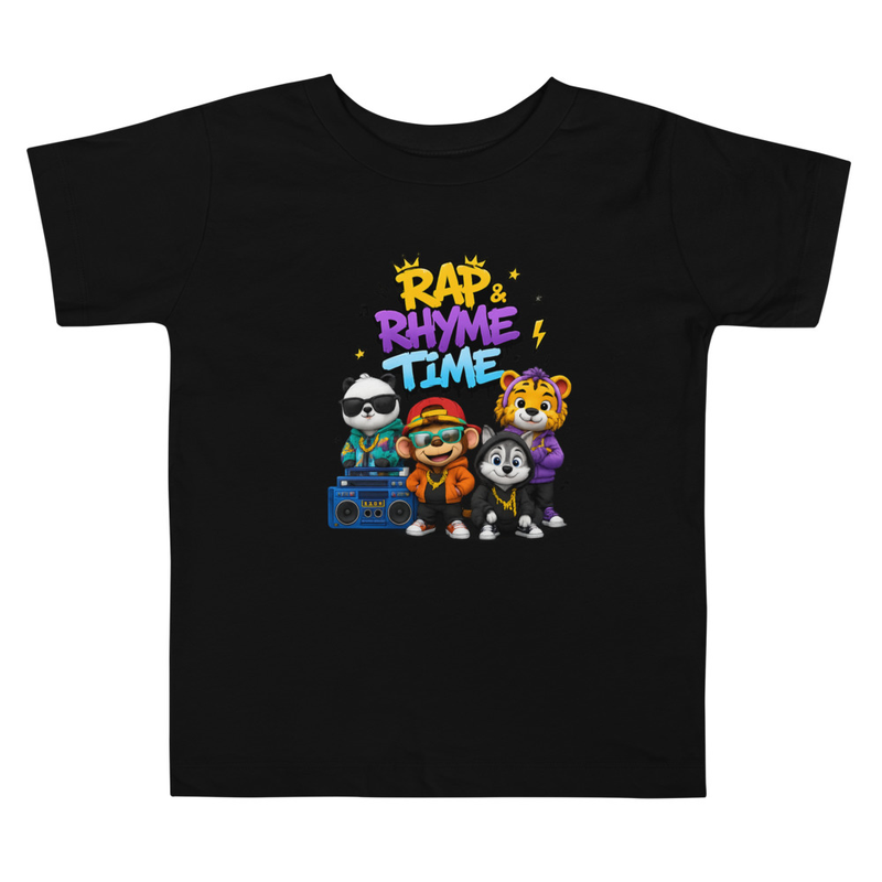 Rap & Rhyme Time Boombox - Toddler Short Sleeve Tee