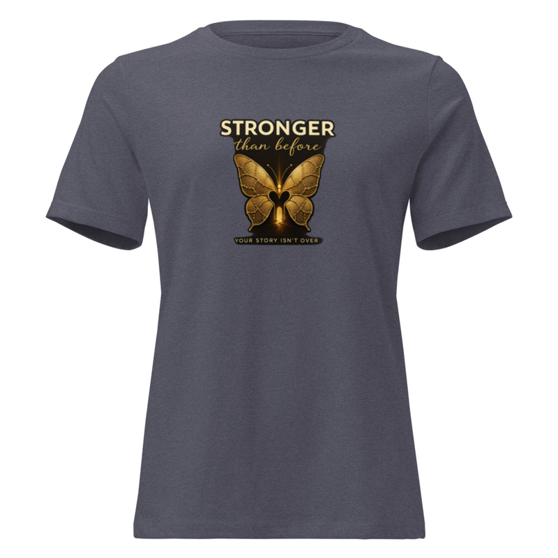 Stronger Than Before Butterfly Tee - "Your Story Isn't Over" Inspirational Women's Shirt – Image 4