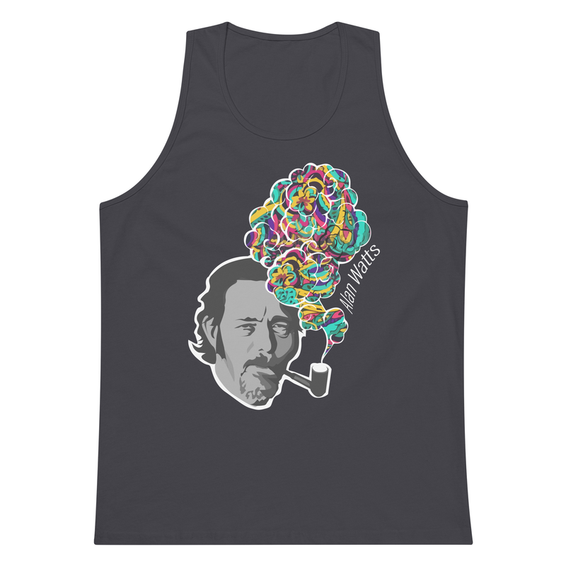 Alan Watts - Colorful Smoke - Zen Buddhism Rave Tank Men’s premium tank top