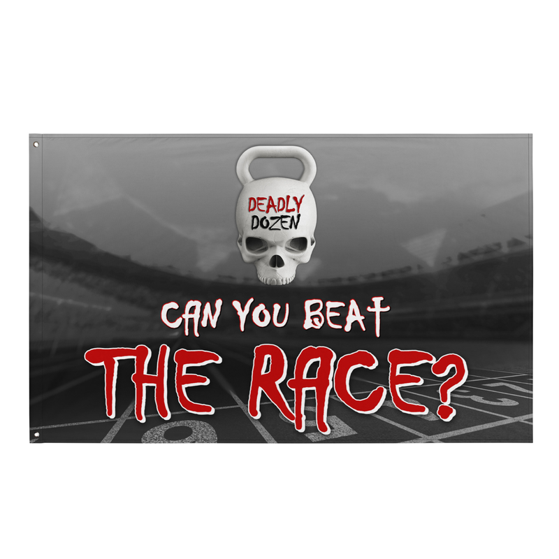 Beat The Race Flag, White