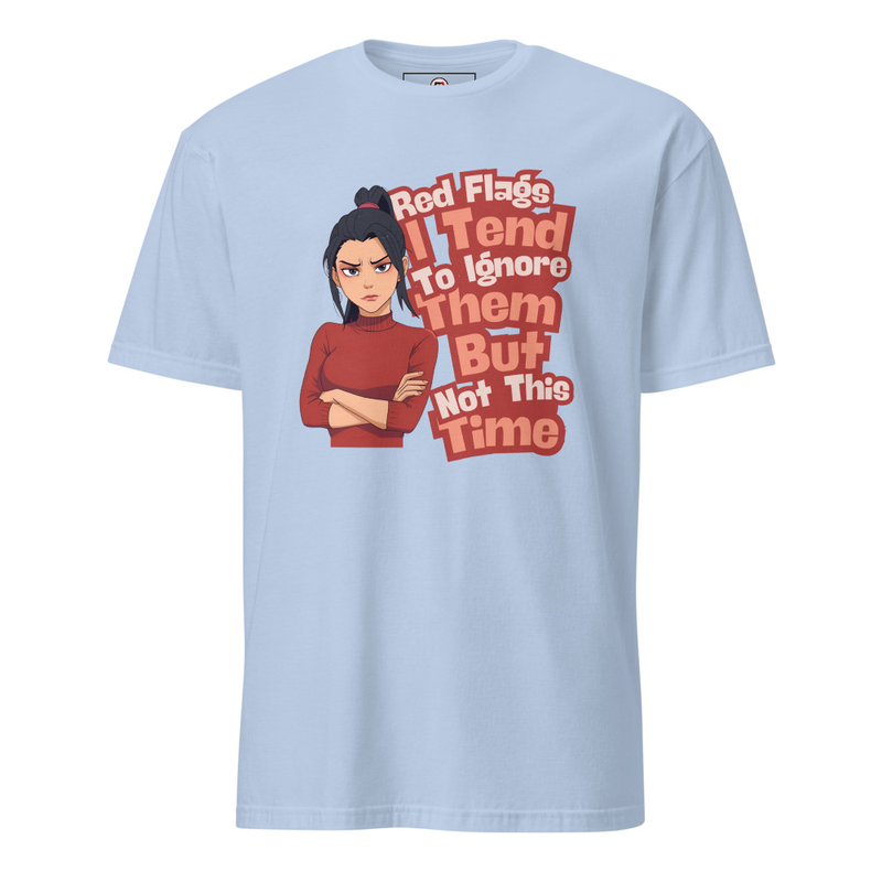 Red Flags Short-Sleeve T-Shirt – XL, Light Blue