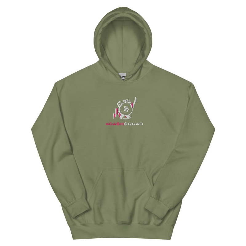 #CashSquad Embroidered Hoodie v.2 – XL, Military Green