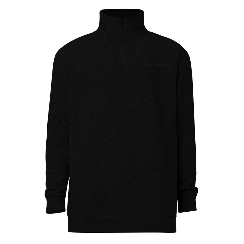 dogs > people unisex fleece pullover