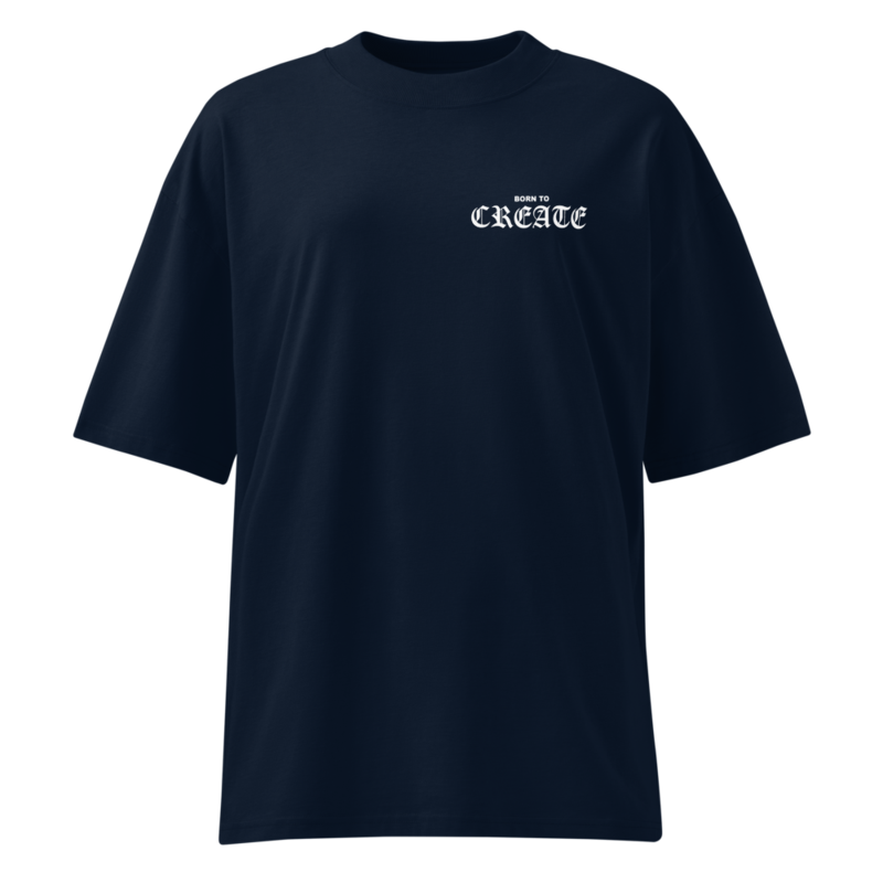 Born To Create oversized high neck t-shirt
