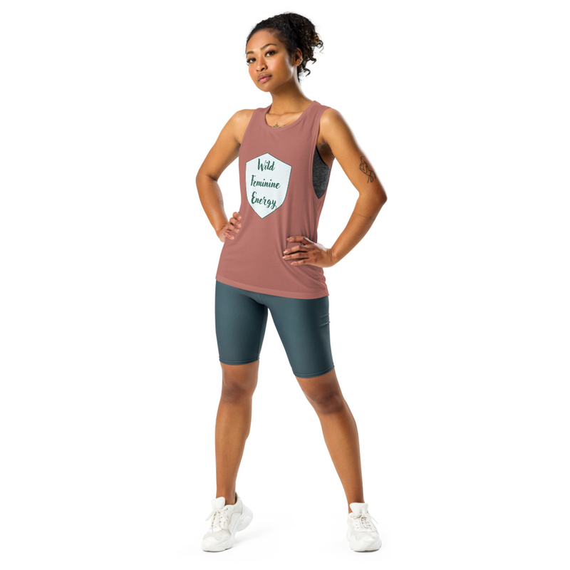 Wild Feminine Energy Ladies’ Muscle Tank – XL, Mauve