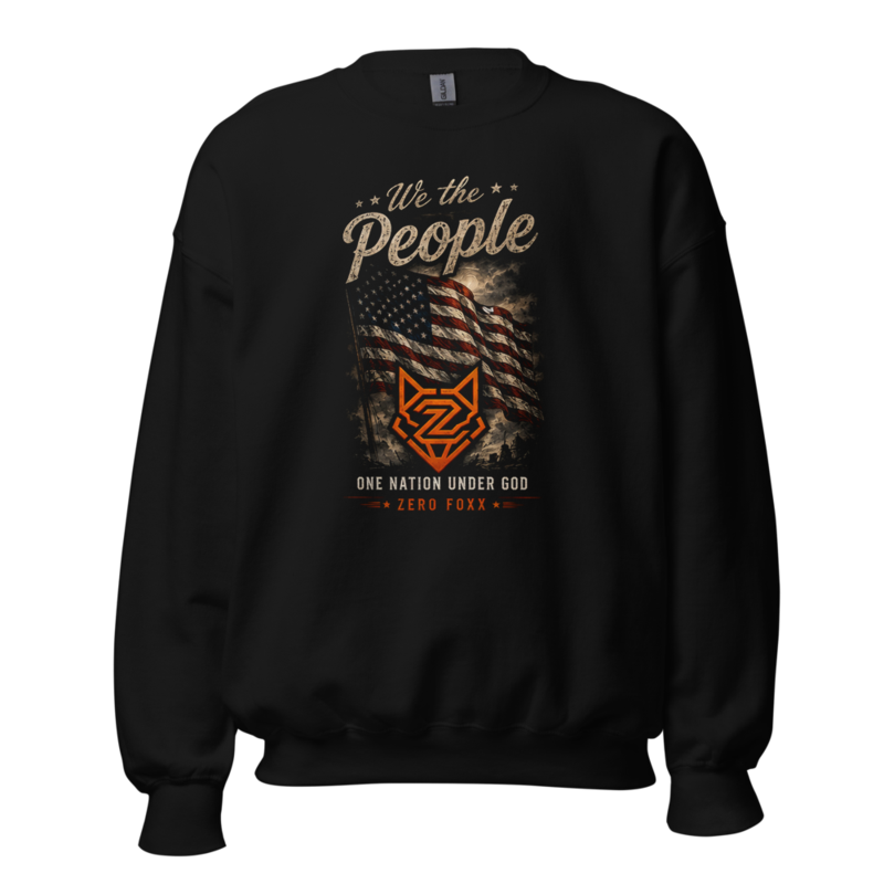 We the People — One Nation Under God | Sweatshirt — Black / S