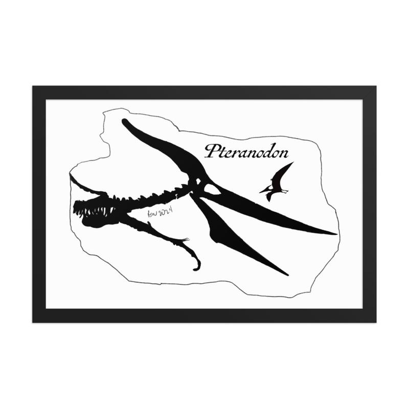 Pteranodon - 12" x 18" Framed Print