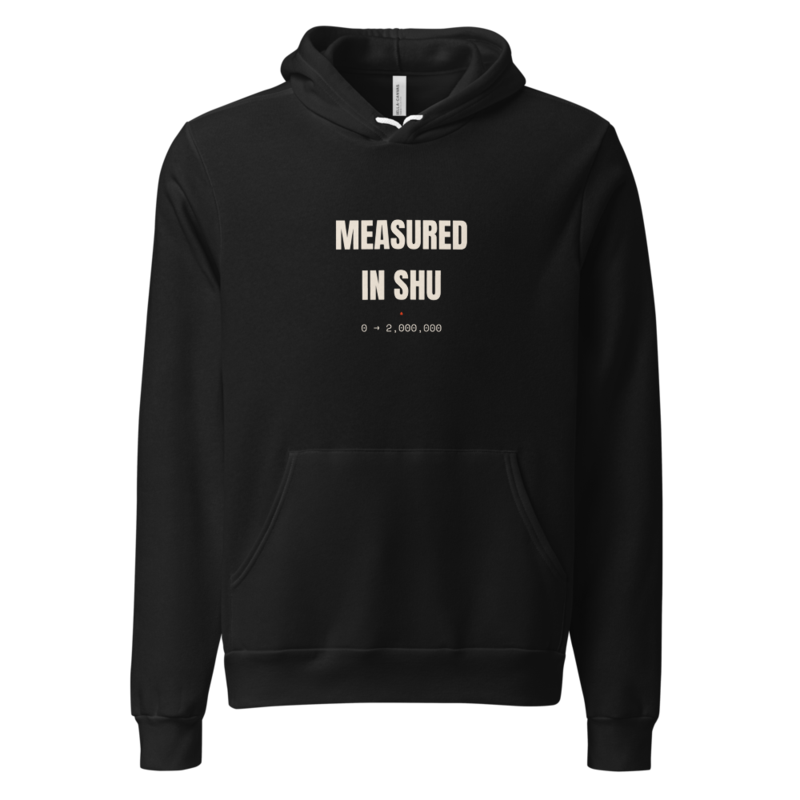 MEASURED IN SHU Hoodie mockup