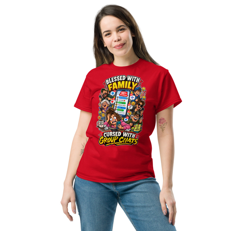 Group Chat - Unisex classic tee – L, Red