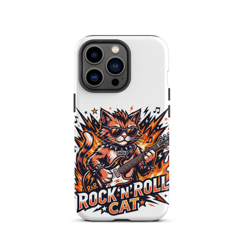 Tough Case for iPhone®: Rock N Roll Cat – iPhone 13 Pro, Matte