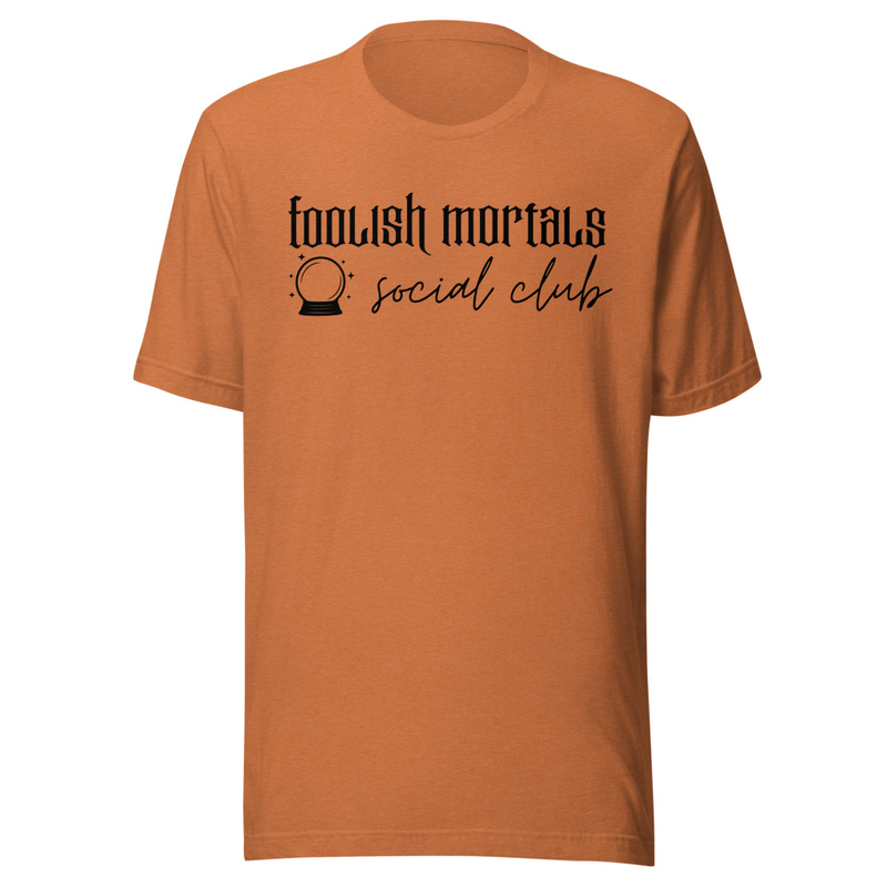 Haunted Social Club Tee – S, Heather Autumn