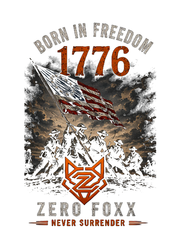 1776 — Born in Freedom | Double-Sided Tee — Front Print