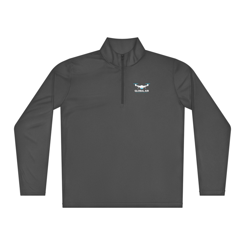 Lightweight quarter-zip pullover – M, Iron Grey