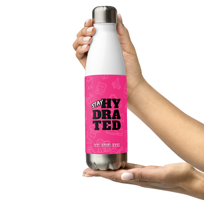 Stay Hydrated Los Feliz Pink Stainless Steel Water Bottle