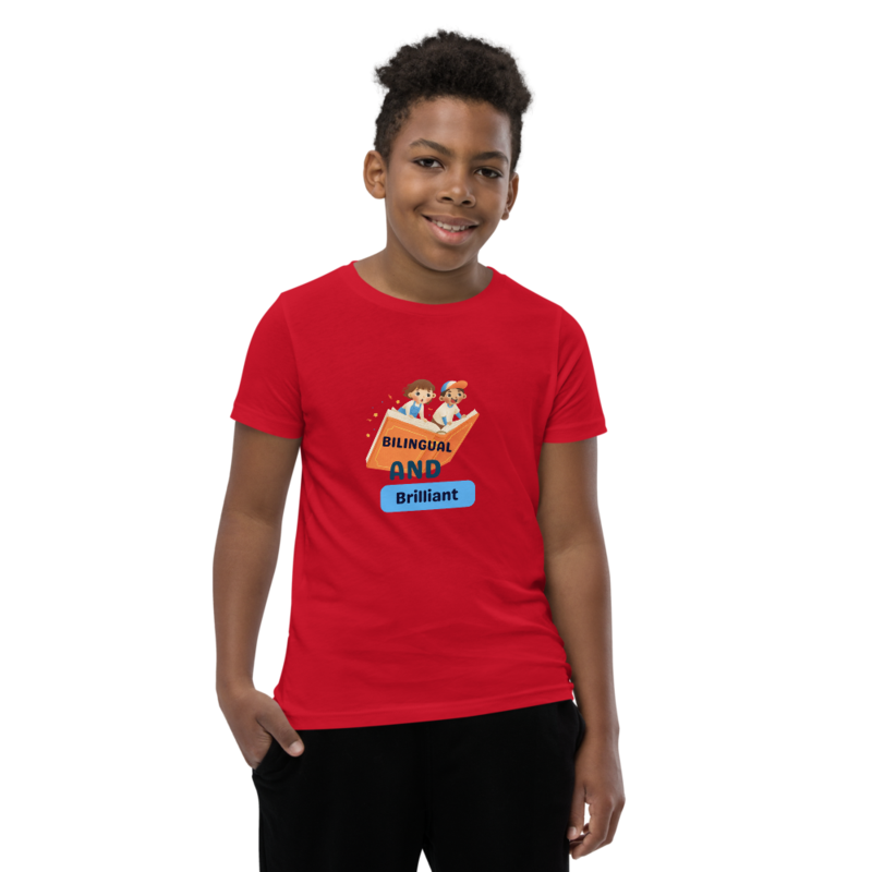 Youth Short T - Bilingual And Brilliant 2 – S, Red
