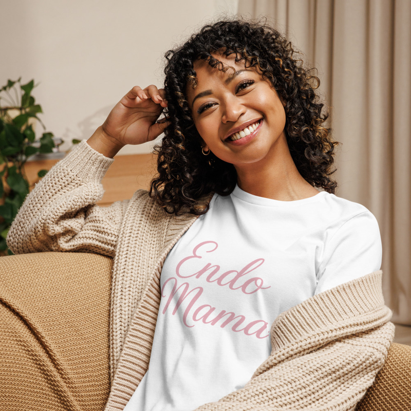 Endo Mama Women's Relaxed White T-Shirt